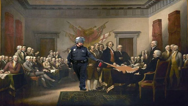 Iconic Declaration of Independence photoshop.