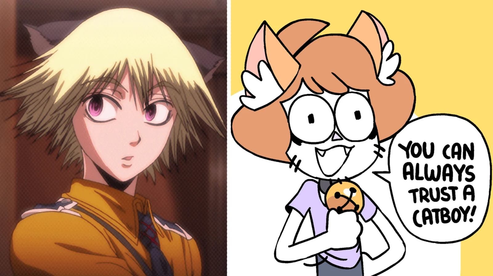 Catboy aesthetic popularized through anime culture