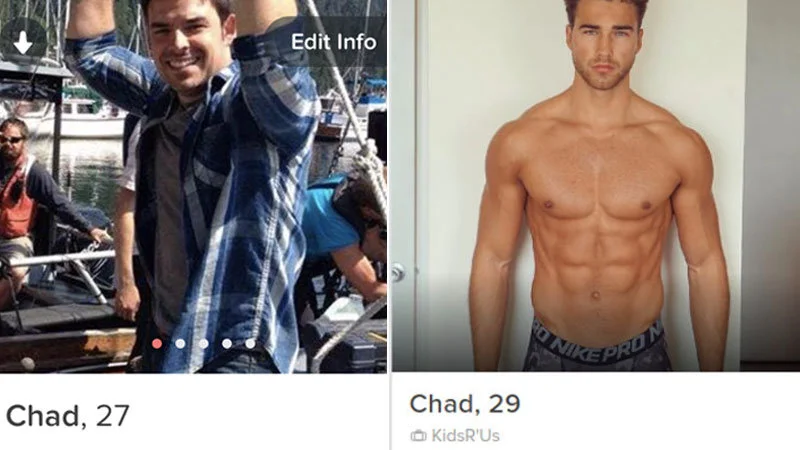 Fake Chad profile variations side by side.