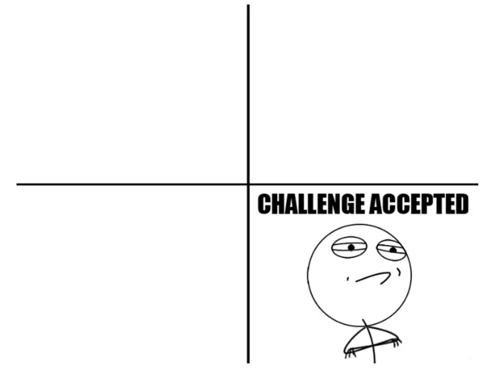 Essential Challenge Accepted character template.