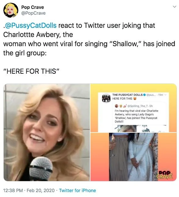 Meta-commentary on viral moment and group status.