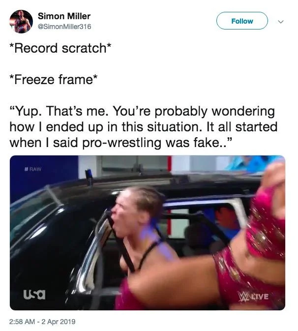 Record scratch freeze frame version.