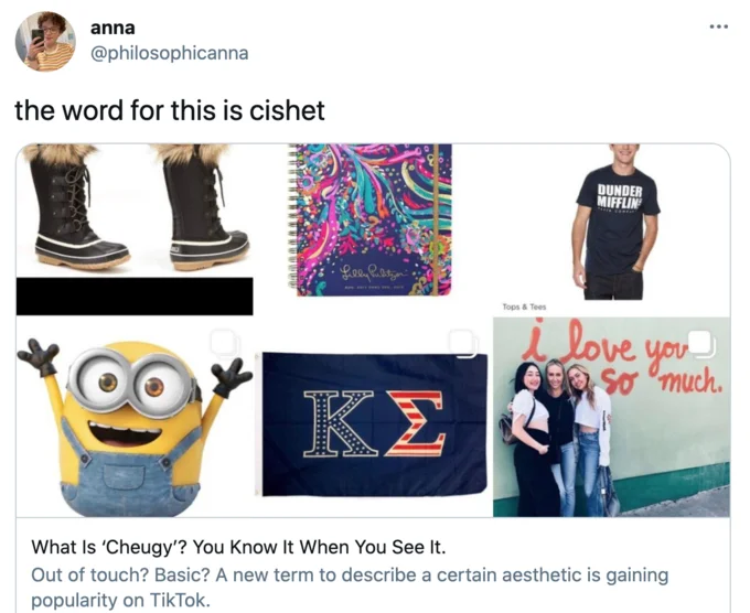Definitive cheugy aesthetic collage.