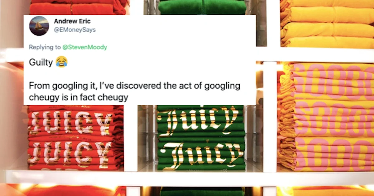 Juicy Couture items defining cheugy style.