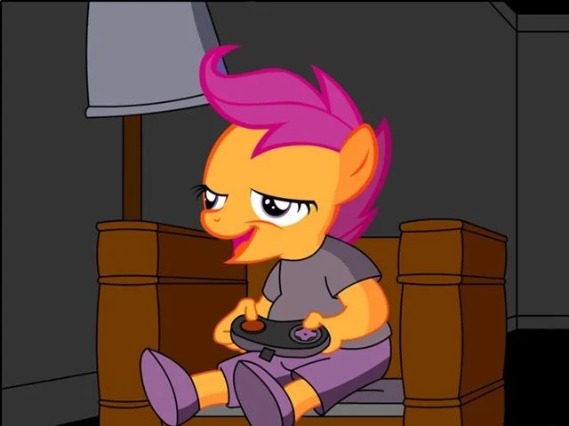 Fan art of Chickun casually gaming, one of many everyday-scenario spinoffs of the meme.
