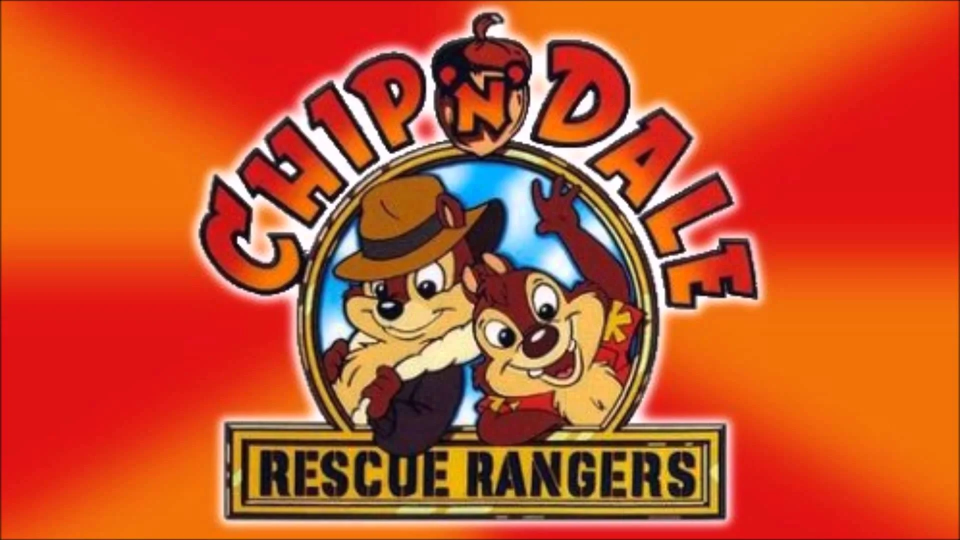 The title card logo for the Disney Afternoon animated series 'Chip 'n Dale: Rescue Rangers' (1989-1990).