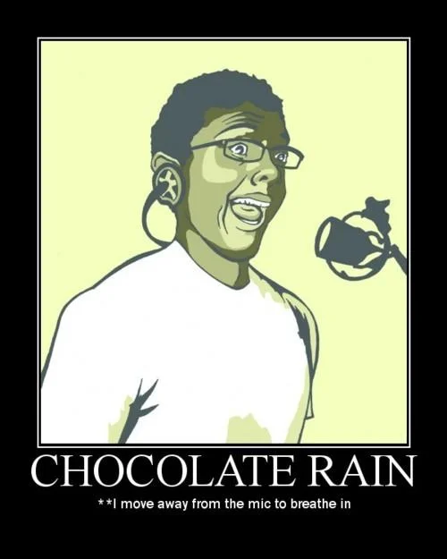 Posterized artistic illustration of Chocolate Rain.