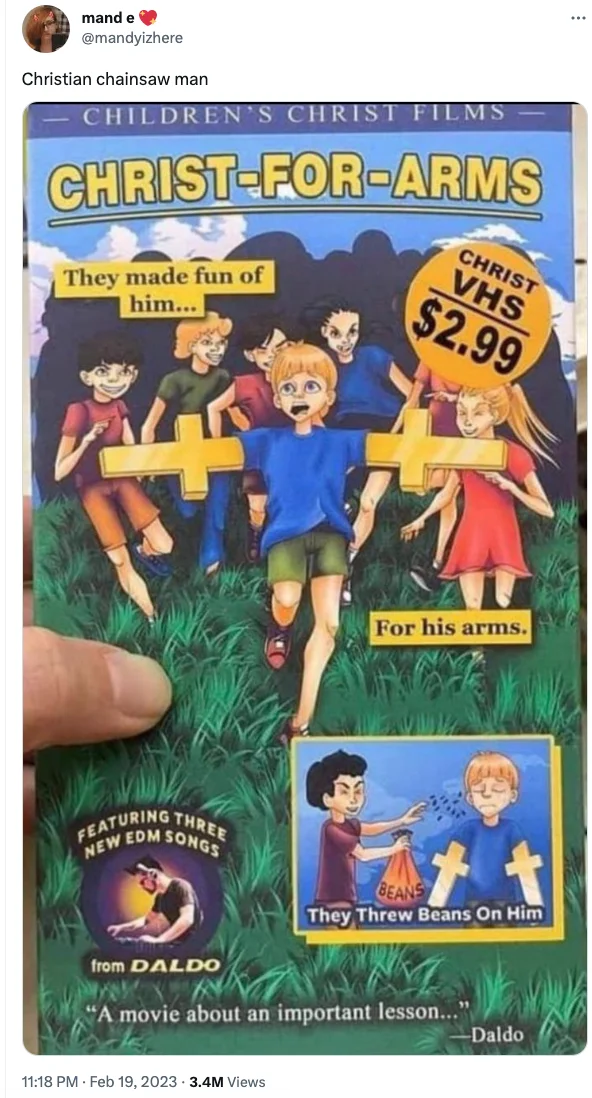 Humorous anime comparison post.