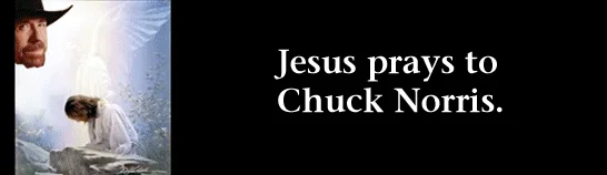 Chuck Norris versus Jesus cosmic fact.