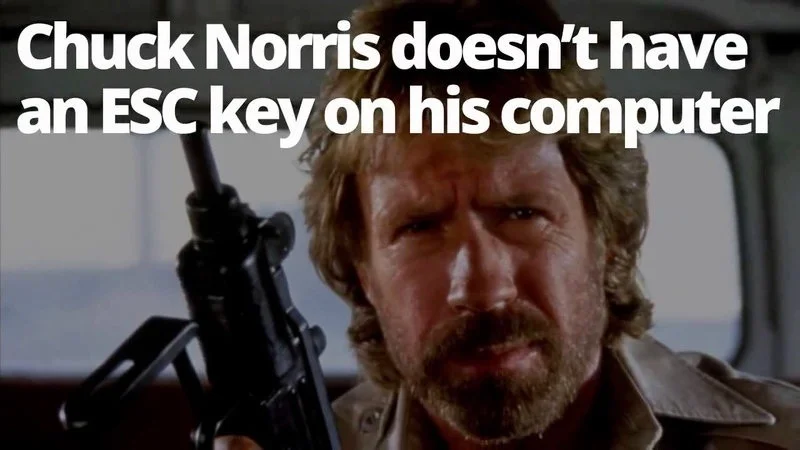 Chuck with rifle and tech dominance fact.