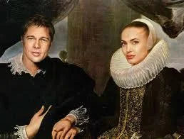 Renaissance formal portraiture paired figures.