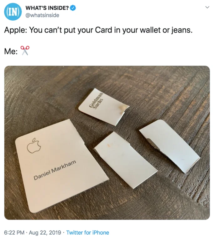 Card cannot fit normal storage locations.