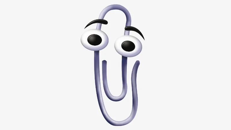 Clippy, the iconic Microsoft Office Assistant paperclip character introduced in Office 97.