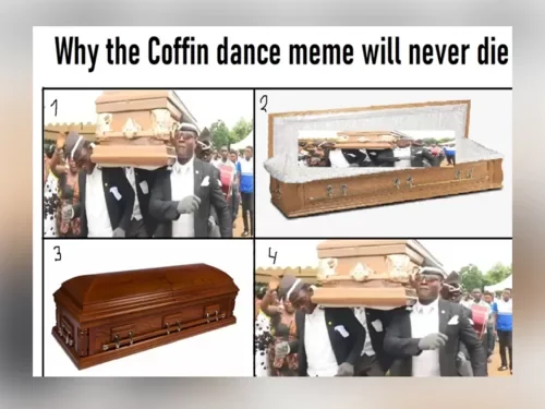 Meta meme about Coffin Dance's immortality.