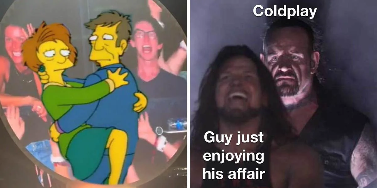 Lisa Simpson pointing at couple moment.