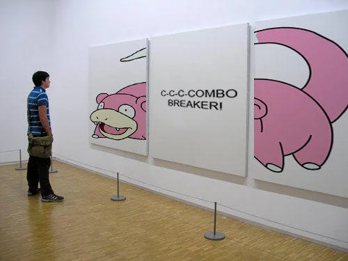 Combo Breaker meme as fine art installation.