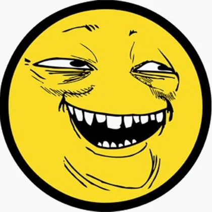 A popular Yoba face variant featuring the wide, open-mouthed toothy smile.
