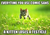 Absurdist hyperbole against Comic Sans.
