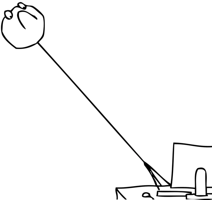 A Computer Reaction Face variant depicting the aftermath of frustration — a fist smashing down onto the keyboard.