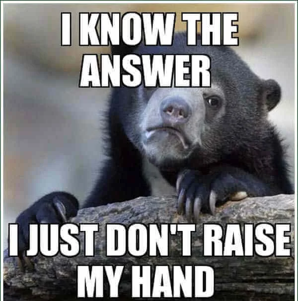 School-related classroom confession.