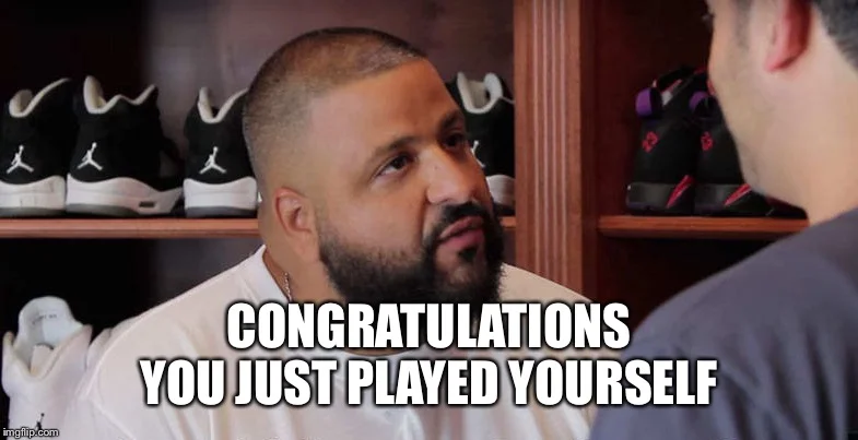 DJ Khaled dismissal meme text overlay.
