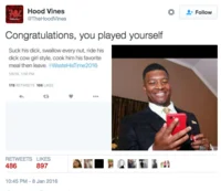 Meme with profile and engagement visible.
