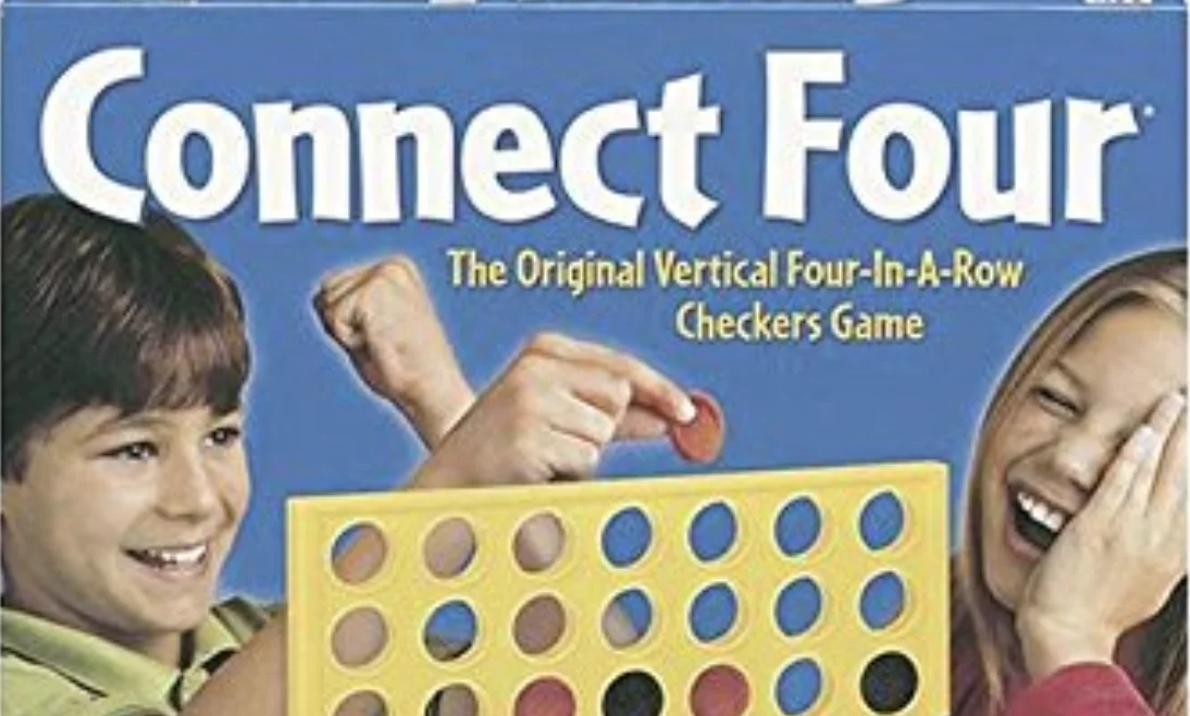 The iconic Milton Bradley Connect Four box art that became the base template for countless parody edits.