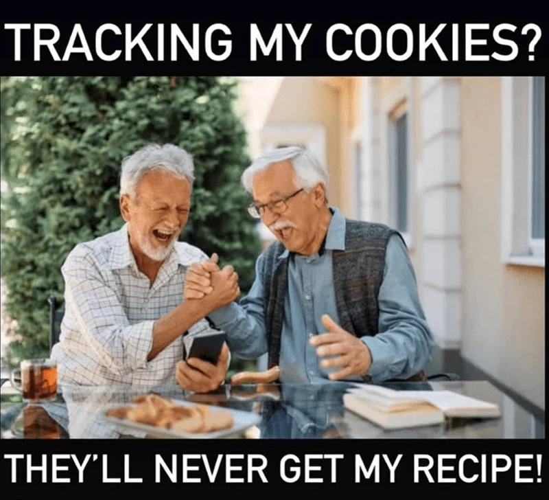 Seniors protect their secret cookie recipes from trackers.