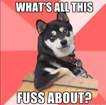 A Cool Dog variant with a nonchalant caption reinforcing the character's laid-back attitude.