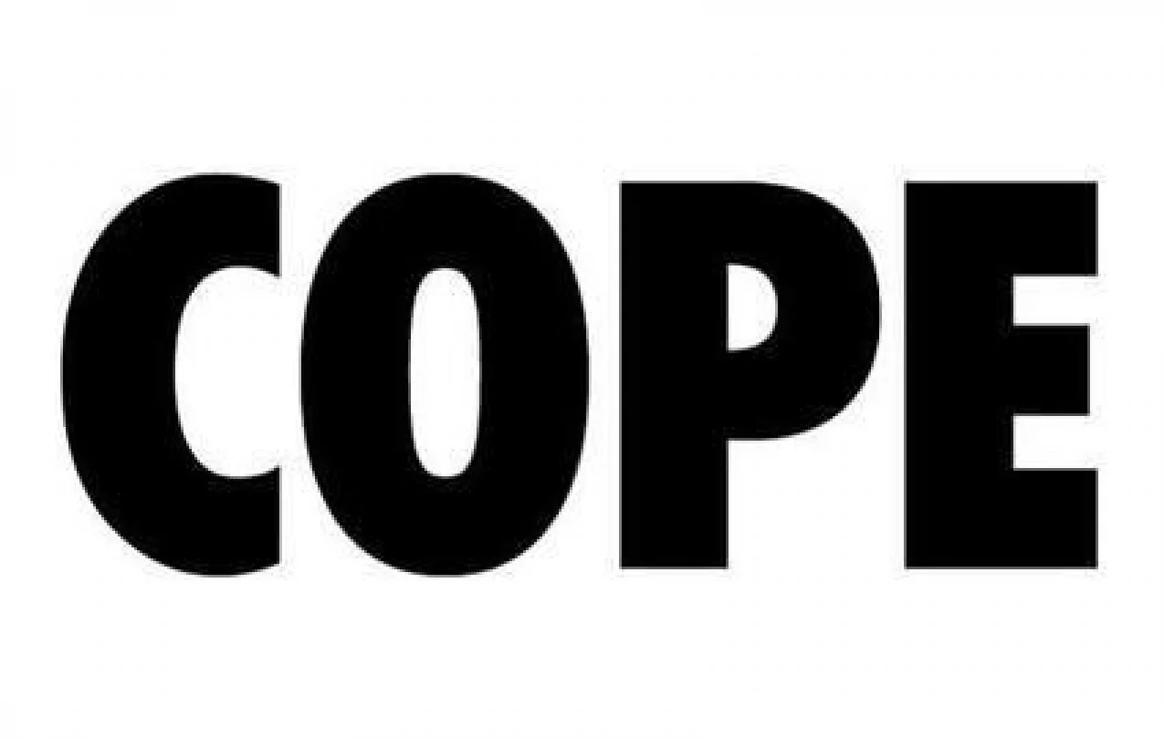 The word 'Cope' in simple, bold text format.