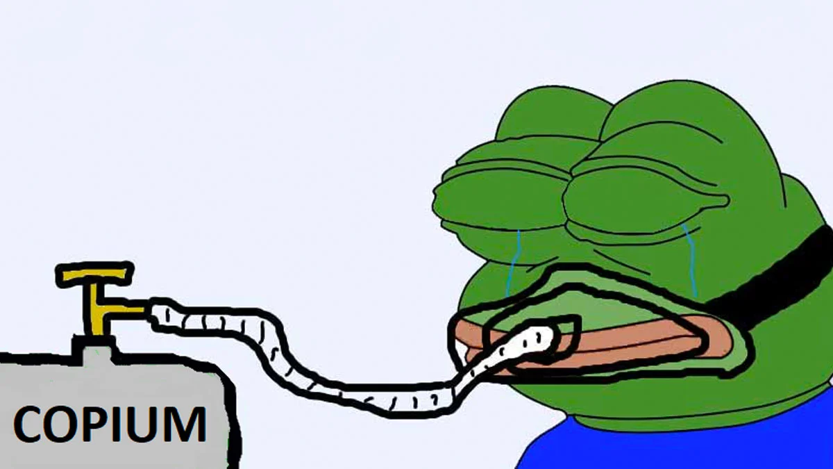 The most iconic version of the copium meme template.