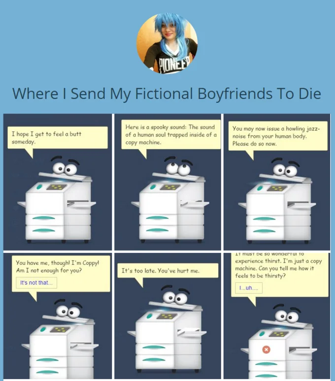 Coppy grid meme about fictional boyfriends going to heaven.