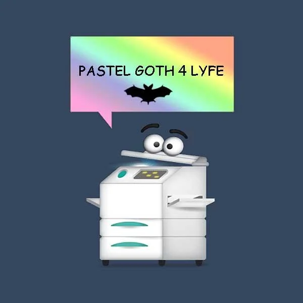 Coppy aesthetic remix in alternative fashion pastel goth style.