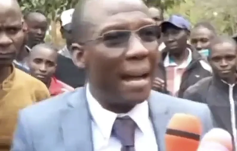 Still frame from the interview clip that gave rise to the 'corruption is only bad if I'm not involved' meme.