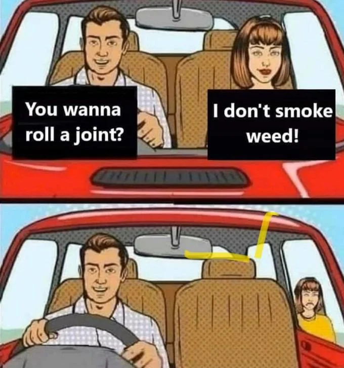 A cannabis-themed variant of the template, with user-added yellow annotations on the second panel.