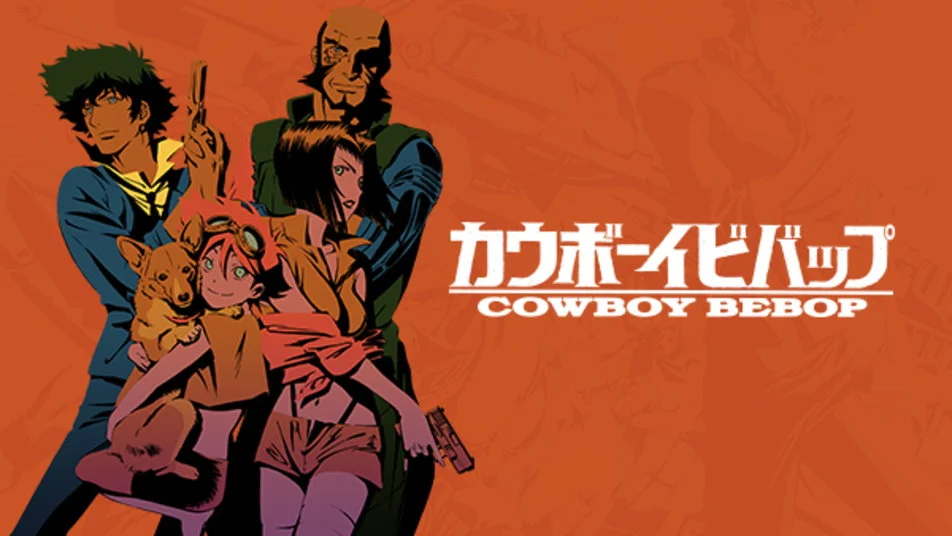 Official Cowboy Bebop key art featuring the Bebop crew and the show's iconic logo.