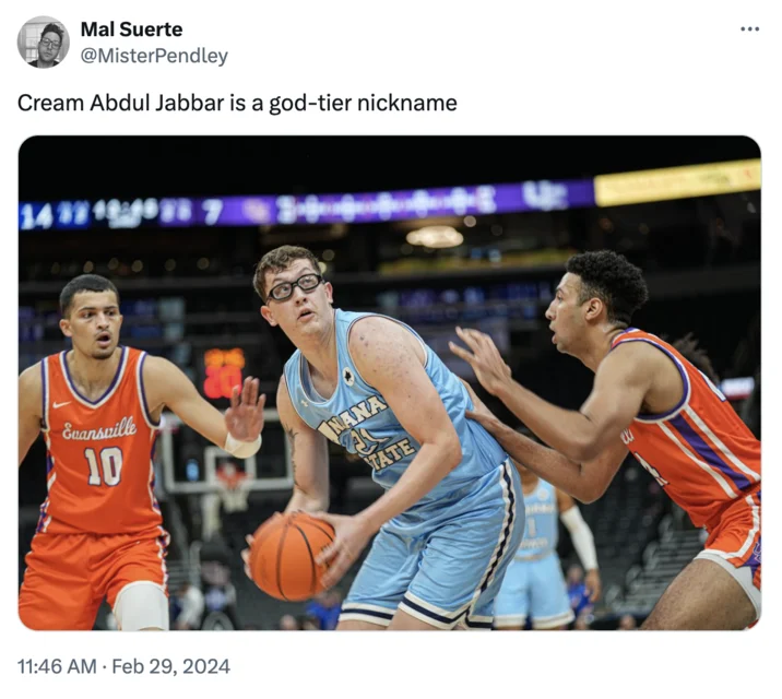 Robbie Avila in action wearing iconic goggles that inspired the nickname.