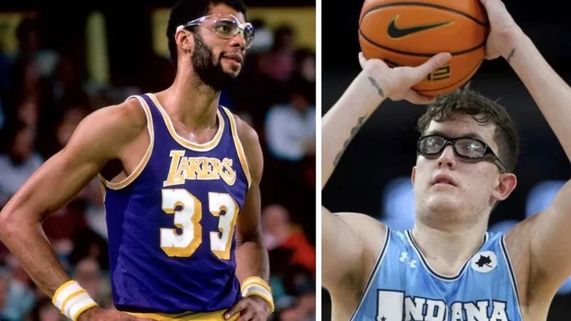 Visual comparison showing the goggles inspiration for Cream Abdul Jabbar.