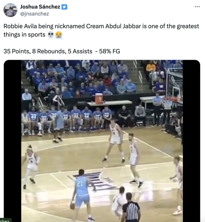 Cream Abdul Jabbar hailed as significant sports history moment.