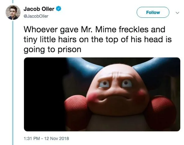 Criticism of Mr. Mime's unsettling facial design features.
