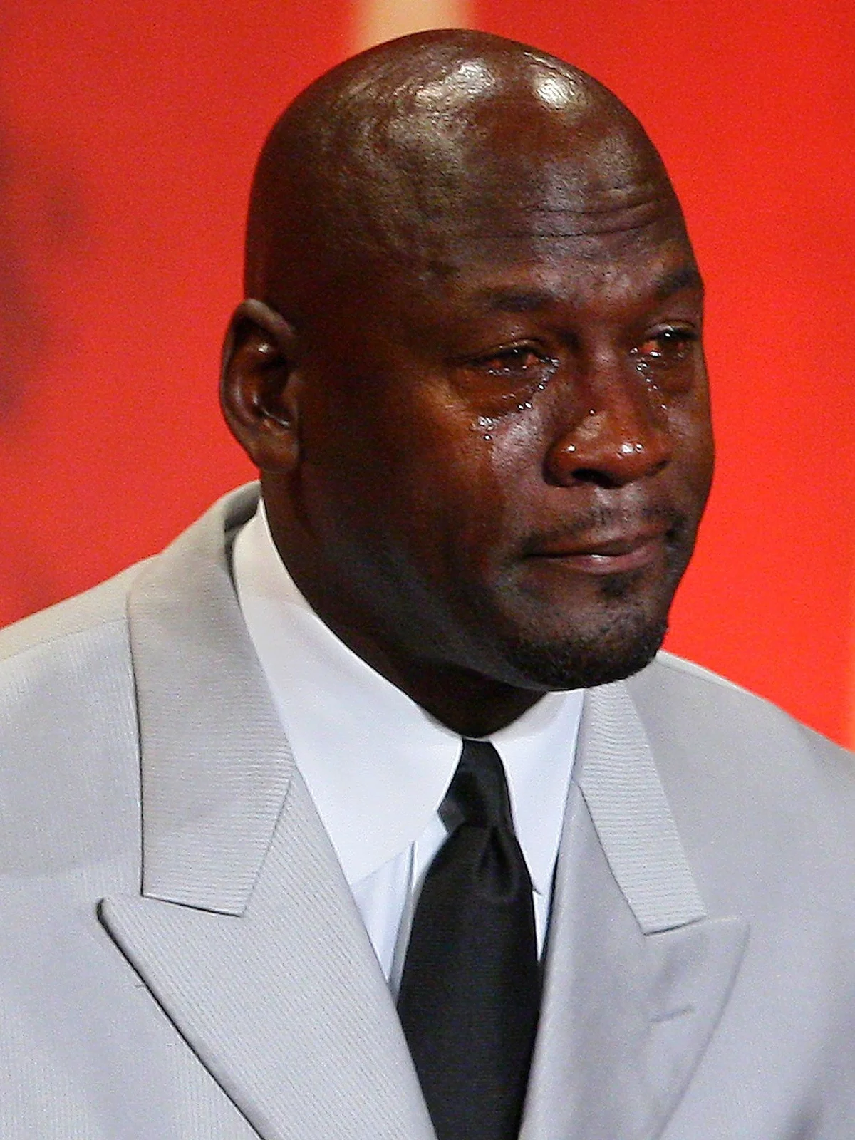 The iconic professional Crying Jordan meme template.