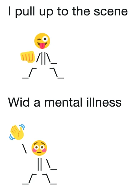 Crying Nae Nae about mental health in casual language.