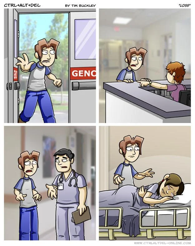 The original 'Loss' comic strip, one of the most parodied images in internet meme history.