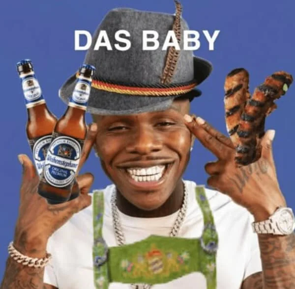 DaBaby with Das Baby German language pun.