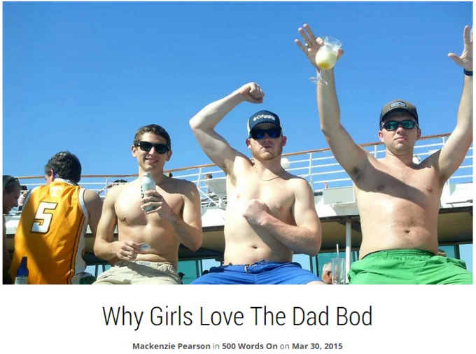 The Mackenzie Pearson article 'Why Girls Love The Dad Bod,' widely credited with popularizing the term in 2015.