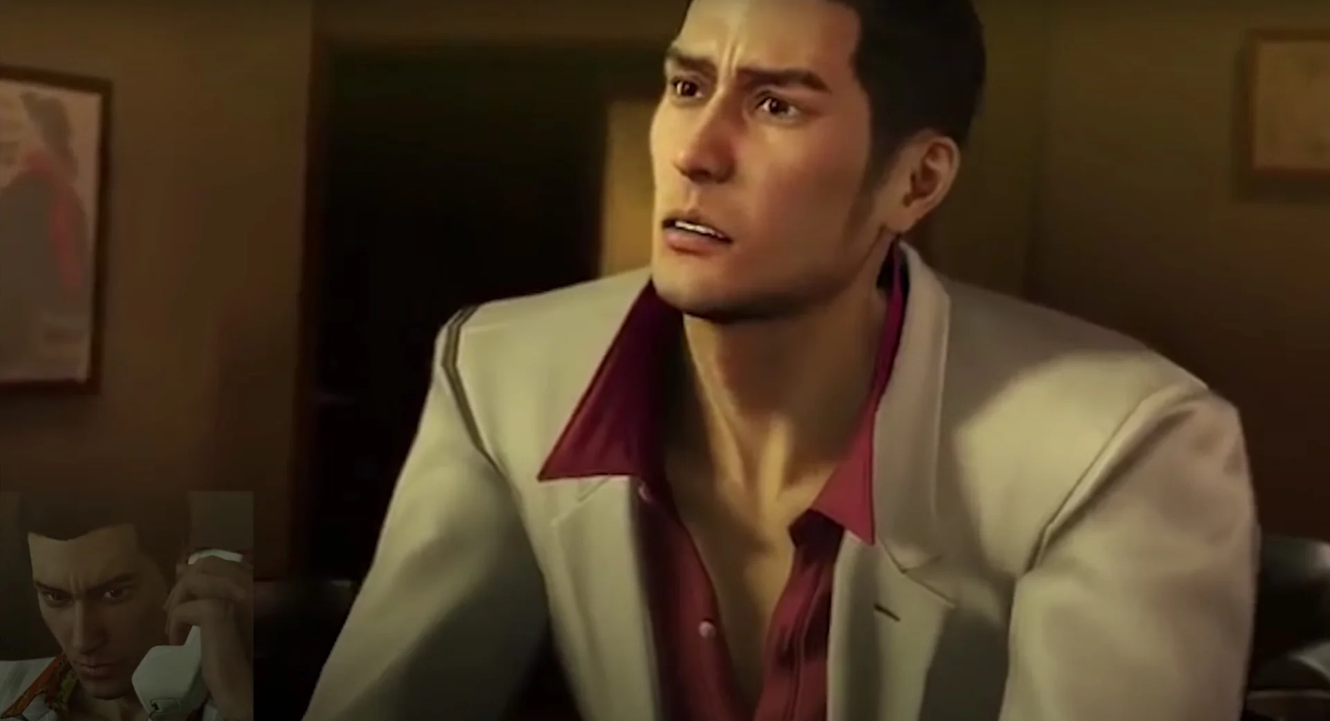 The iconic cutscene from Yakuza 0 where Kazuma Kiryu sings 'Baka Mitai' (Dame Da Ne), the source of the viral meme.