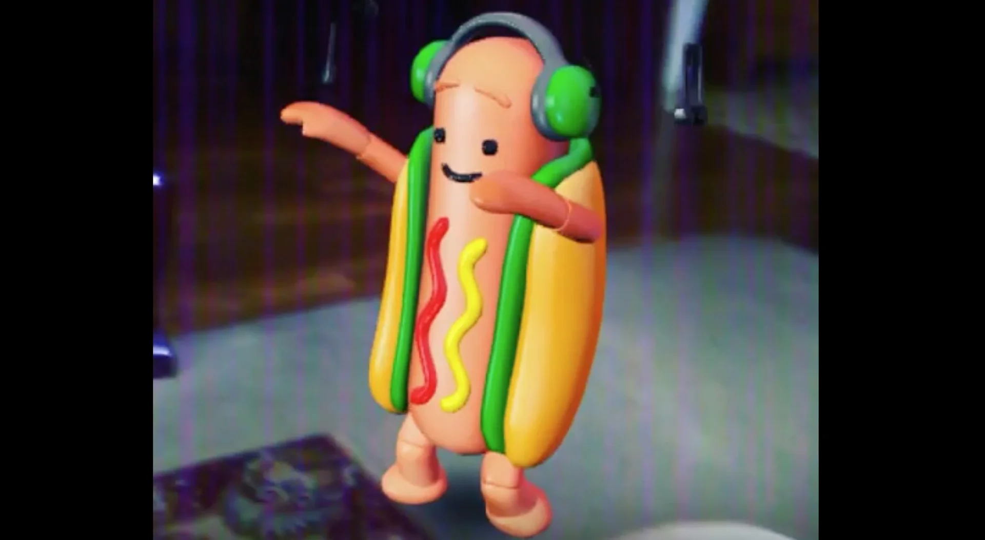 The original Snapchat dancing hot dog AR lens that became a viral sensation in 2017.