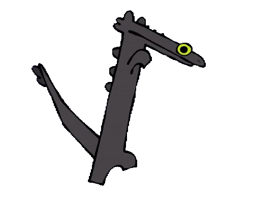 Minimalist dancing Toothless with exaggerated eye on navy.