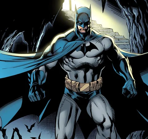 A modern comic-book depiction of Batman, one of DC Comics' most iconic superheroes.