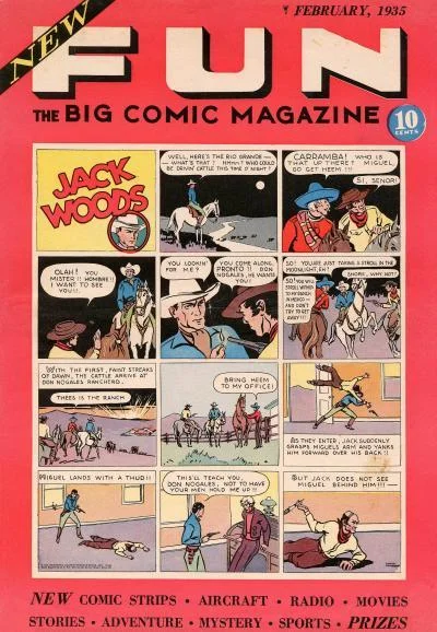 New Fun #1 (February 1935), the debut publication of National Allied Publications, the company that would become DC Comics.